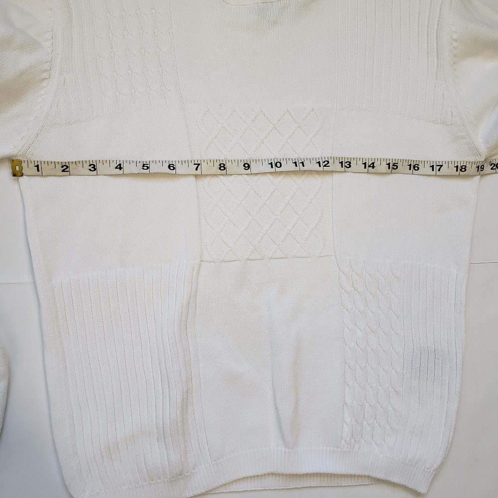 Vintage Tommy Hilfiger Golf Cotton Knit Cable Long Sleeve Sweater Size M - Picture 4 of 10